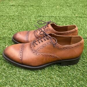 Zara Men's Brown Leather Oxford Dress Shoes